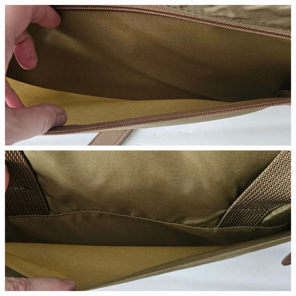 Brookfield by Hartmann Messenger Bag Carry-on Tote Leather Accents Adjustable